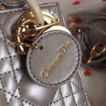 Dior Mini Lady Dior Bag In Grey Pearly Lambskin - Image 3