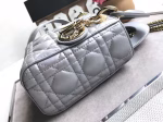 Dior Mini Lady Dior Bag In Grey Pearly Lambskin - Image 5