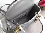 Dior Mini Lady Dior Bag In Grey Pearly Lambskin - Image 7