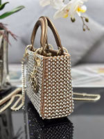 Dior Lady Dior Mini Chain Bag in Square with Strass and Beads - Image 8