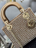 Dior Lady Dior Mini Chain Bag in Square with Strass and Beads - Image 10