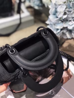Dior Mini Lady Dior Bag In Black Ultra Matte Calfskin - Image 2