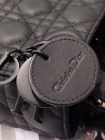 Dior Mini Lady Dior Bag In Black Ultra Matte Calfskin - Image 5