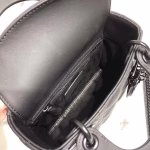 Dior Mini Lady Dior Bag In Black Ultra Matte Calfskin - Image 6