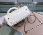 Dior Mini Lady Dior Chain Bag In White Wavy Crinkled Lambskin - Image 8