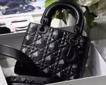 Dior Small Lady Dior My ABCDior Bag In Black Diamon Calfskin - Image 3