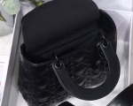 Dior Small Lady Dior My ABCDior Bag In Black Diamon Calfskin - Image 7