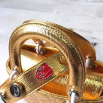 Dior My Lady Dior Bag In Gold Grained Calfskin - Image 6