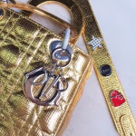 Dior My Lady Dior Bag In Gold Grained Calfskin - Image 3