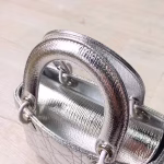 Dior My Lady Dior Bag In Silver Grained Calfskin - Image 7