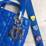 Dior My Lady Dior Bag In Blue Lambskin - Image 4