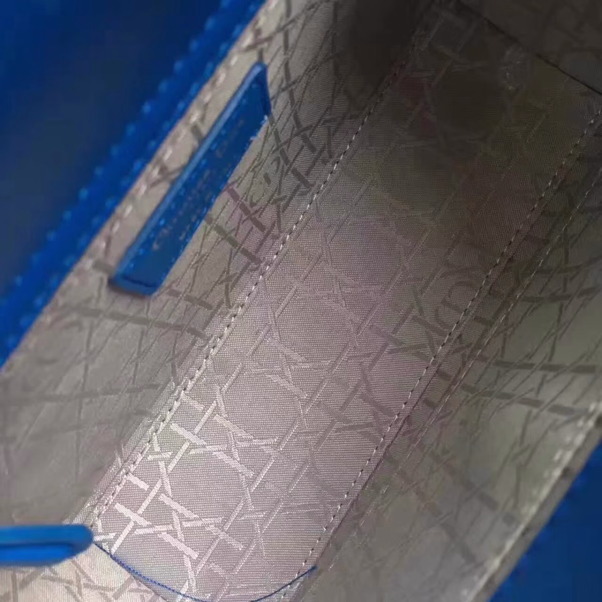 Dior My Lady Dior Bag In Blue Lambskin - Image 3