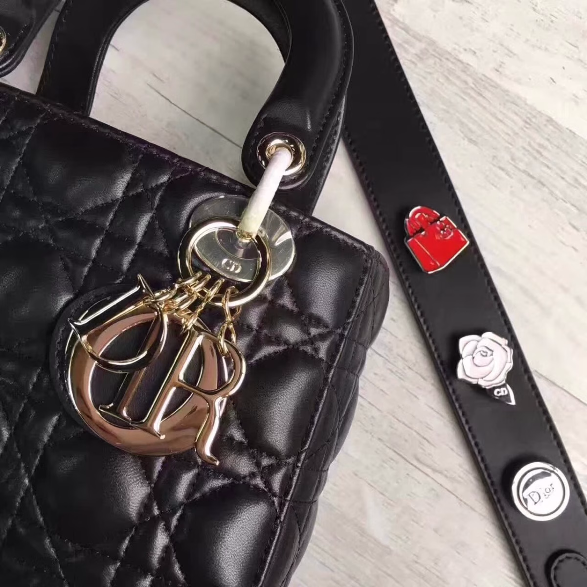 Dior My Lady Dior Bag In Black Lambskin - Image 6