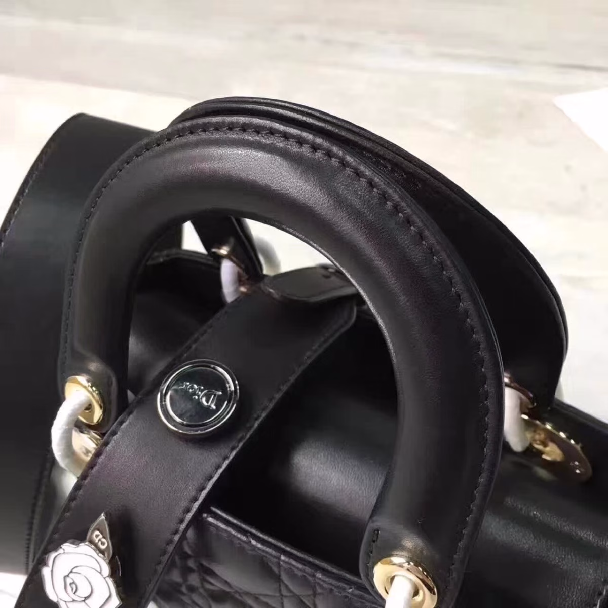 Dior My Lady Dior Bag In Black Lambskin - Image 4