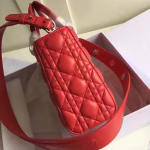 Dior My Lady Dior Bag In Red Lambskin - Image 8