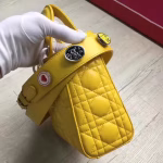 Dior My Lady Dior Bag In Yellow Lambskin - Image 3