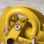Dior My Lady Dior Bag In Yellow Lambskin - Image 6