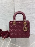 Dior Small Lady Dior My ABCDior Bag in Burgundy Lambskin - Image 6