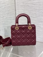 Dior Small Lady Dior My ABCDior Bag in Burgundy Lambskin - Image 9