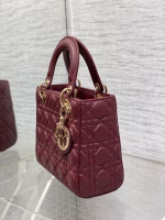 Dior Small Lady Dior My ABCDior Bag in Burgundy Lambskin - Image 10