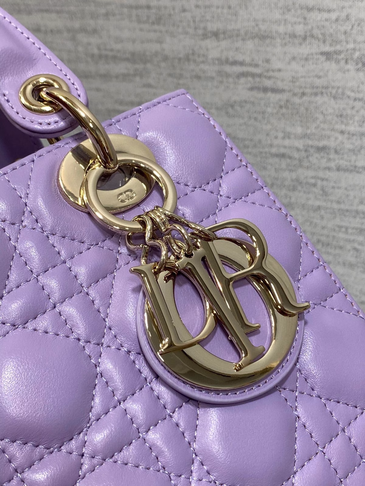 Dior Small Lady Dior My ABCDior Bag in Lilas Lambskin - Image 8