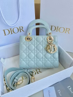 Dior Small Lady Dior My ABCDior Bag in Placid Blue Lambskin - Image 10