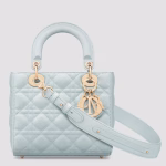 Dior Small Lady Dior My ABCDior Bag in Placid Blue Lambskin