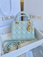 Dior Small Lady Dior My ABCDior Bag in Placid Blue Lambskin - Image 2