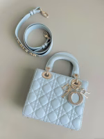 Dior Small Lady Dior My ABCDior Bag in Placid Blue Lambskin - Image 3