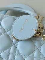 Dior Small Lady Dior My ABCDior Bag in Placid Blue Lambskin - Image 5