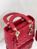 Dior Small Lady Dior My ABCDior Bag in Red Lambskin - Image 4