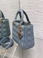 Dior Small Lady Dior My ABCDior Bag in Sky Blue Lambskin - Image 2