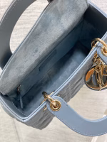 Dior Small Lady Dior My ABCDior Bag in Sky Blue Lambskin - Image 4