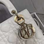 Dior Small Lady Dior My ABCDior Bag In White Lambskin - Image 9