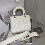 Dior Small Lady Dior My ABCDior Bag In White Lambskin - Image 4