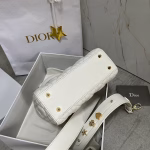 Dior Small Lady Dior My ABCDior Bag In White Lambskin - Image 5