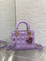 Dior Small Lady Dior Bag in Lilas Lambskin with Resin Charms - Image 10