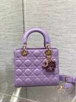 Dior Small Lady Dior Bag in Lilas Lambskin with Resin Charms - Image 7