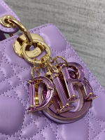 Dior Small Lady Dior Bag in Lilas Lambskin with Resin Charms - Image 9