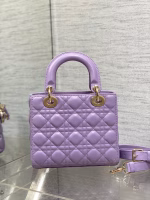 Dior Small Lady Dior Bag in Lilas Lambskin with Resin Charms - Image 2