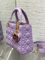 Dior Small Lady Dior Bag in Lilas Lambskin with Resin Charms - Image 5