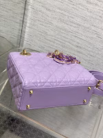 Dior Small Lady Dior Bag in Lilas Lambskin with Resin Charms - Image 6