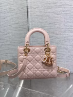 Dior Small Lady Dior Bag in Pink Lambskin with Resin Charms - Image 2