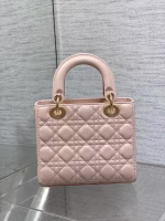 Dior Small Lady Dior Bag in Pink Lambskin with Resin Charms - Image 5