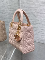Dior Small Lady Dior Bag in Pink Lambskin with Resin Charms - Image 9