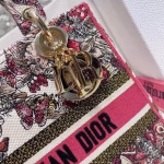 Dior Medium Lady D-Lite Bag In Multicolor Butterfly Embroidery - Image 7