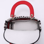 Dior Medium Lady D-Lite Bag In Latte Multicolor Cupidon Embroidery - Image 7