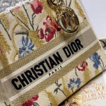 Dior Medium Lady D-Lite Hibiscus Metallic Thread Embroidery Bag - Image 7
