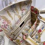 Dior Medium Lady D-Lite Hibiscus Metallic Thread Embroidery Bag - Image 4