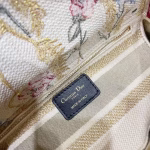 Dior Medium Lady D-Lite Hibiscus Metallic Thread Embroidery Bag - Image 5